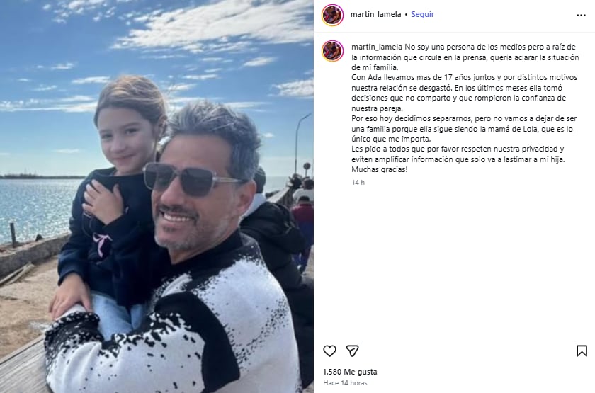 La bailarina habló sobre el desgaste en su relación con Martín Lamela y su enfoque en su hija.