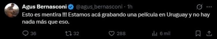 El cantante aclaró la situación tras los rumores de un posible romance con la actriz.
