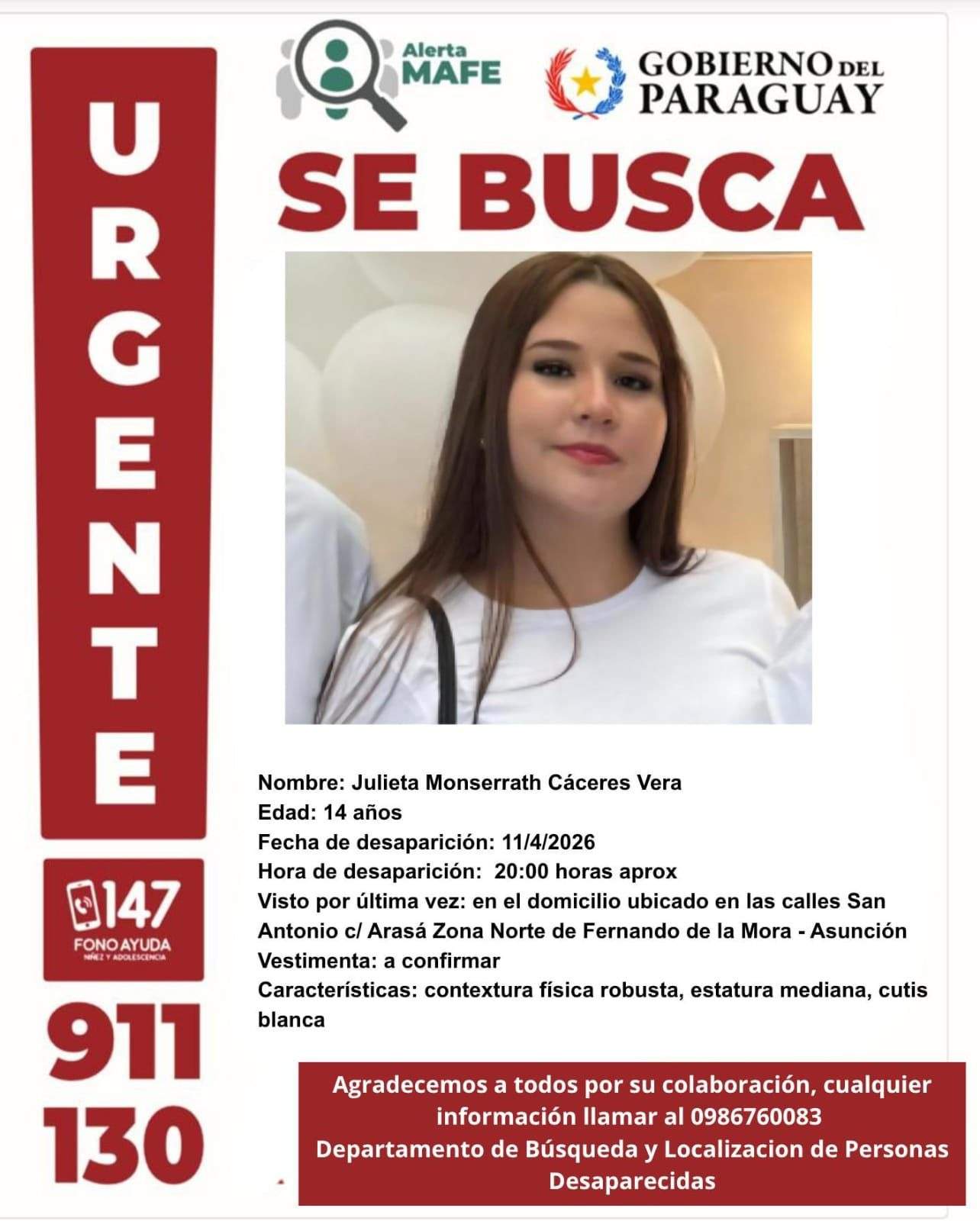 La Policía activa la Alerta MAFE para localizar a tres desaparecidos en diferentes zonas del país.