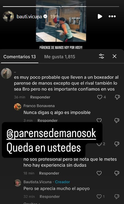 El hijo de Pampita y Benjamín Vicuña entrena intensamente para participar en un evento de boxeo.