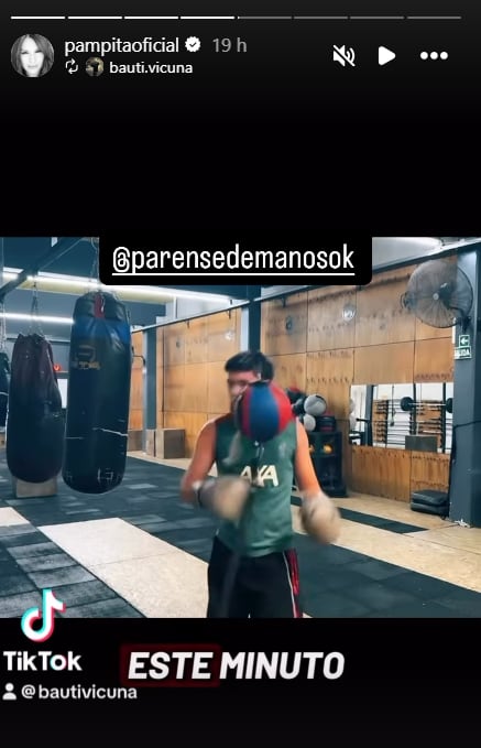 El hijo de Pampita y Benjamín Vicuña entrena intensamente para participar en un evento de boxeo.