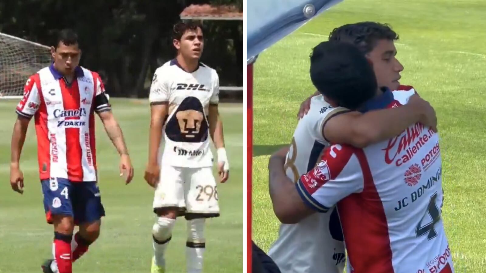 Un emotivo encuentro entre padre e hijo marcó el partido Sub-21 de Atlético de San Luis y Pumas.