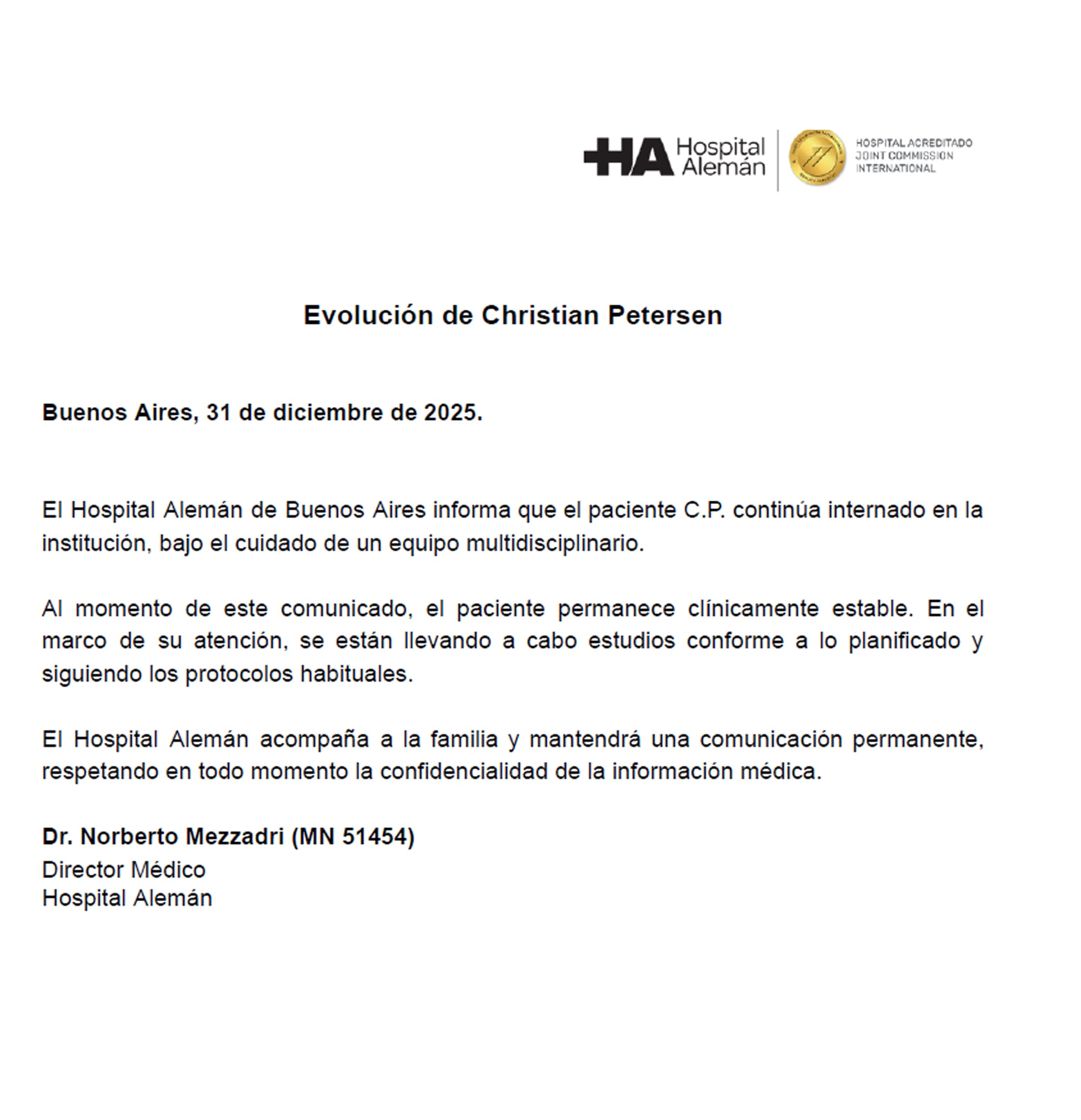 El chef Christian Petersen fue dado de alta tras su internación por una descompensación en un ascenso al volcán Lanín.