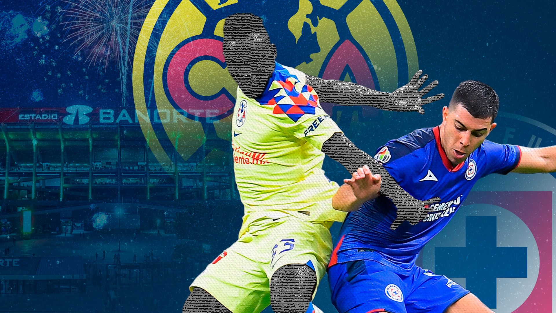 Cruz Azul logra igualar el partido a pocos segundos del final del primer tiempo en el Estadio Azteca.