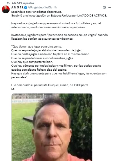 El periodista deportivo fue arrestado en Miami y ahora está en libertad mientras continúa la investigación.