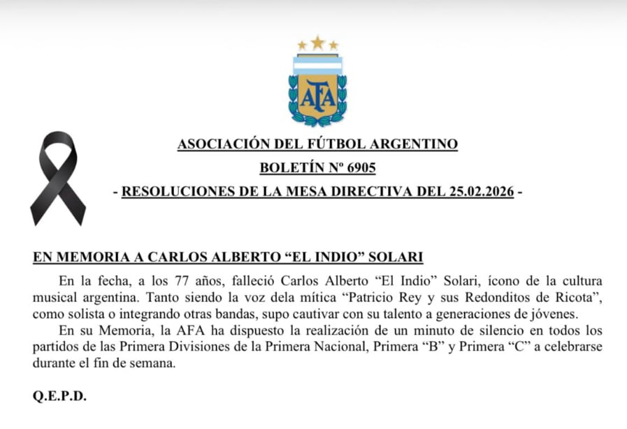 El cantante Carlos Alberto Solari, conocido como el Indio Solari, falleció a los 77 años, causando conmoción en Argentina.
