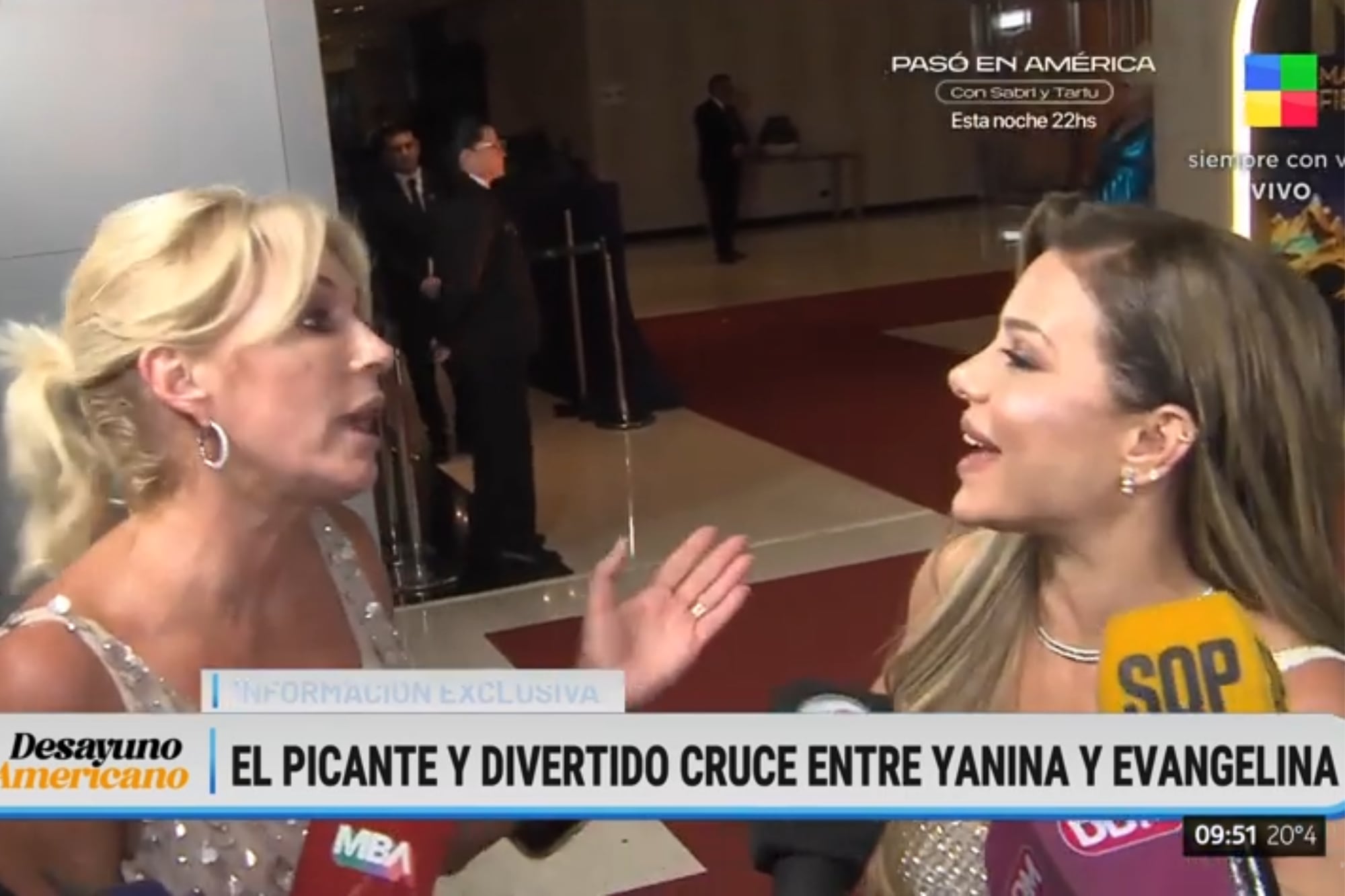 Yanina Latorre y Evangelina Anderson se encontraron en los Martín Fierro, revelando tensiones y risas.