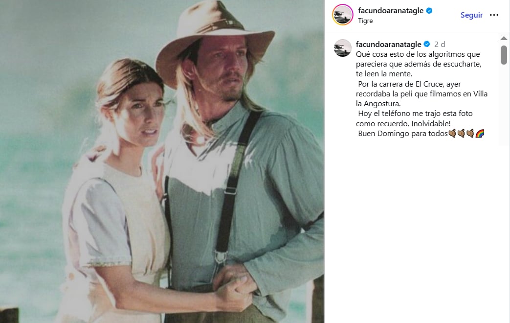 Facundo Arana recordó a Romina Yan con una foto que emocionó a sus seguidores en Instagram.