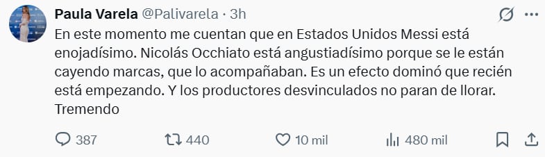 Flor Peña generó controversia al dar información falsa sobre la salud del padre de Messi en vivo.