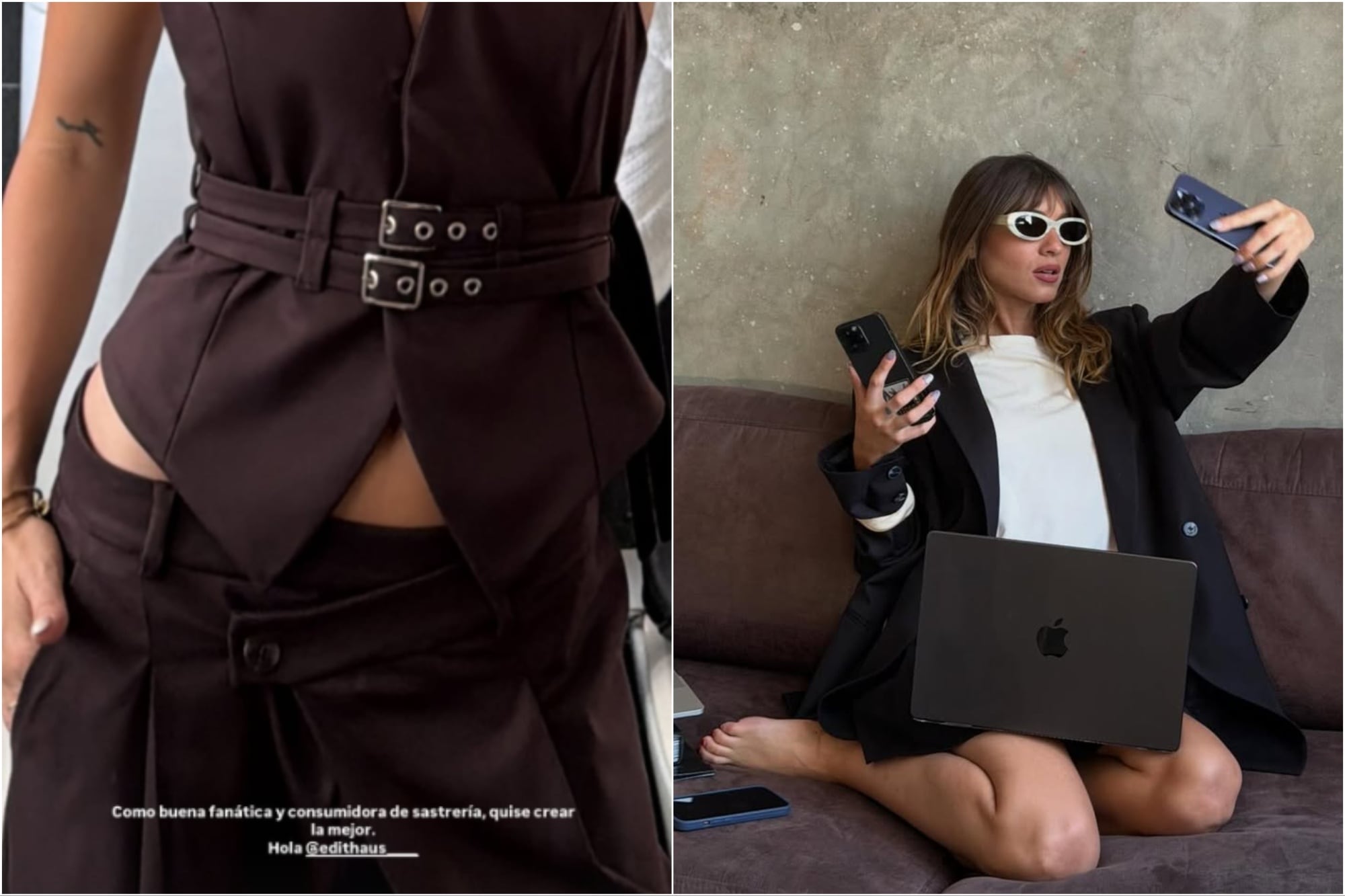 La influencer y modelo Eugenia De Martino presenta su nueva marca de ropa, Edit Haus, tras su boda con Diego Schwartzman.