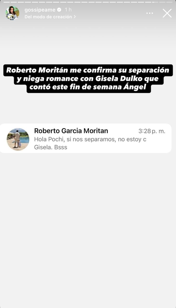 La extenista Gisela Dulko desmiente los rumores sobre un romance con Roberto García Moritán.
