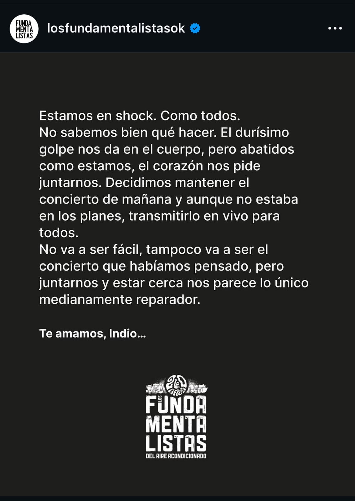 La muerte del Indio Solari generó una masiva movilización en Buenos Aires, con emotivos homenajes y reacciones de sus seguidores.