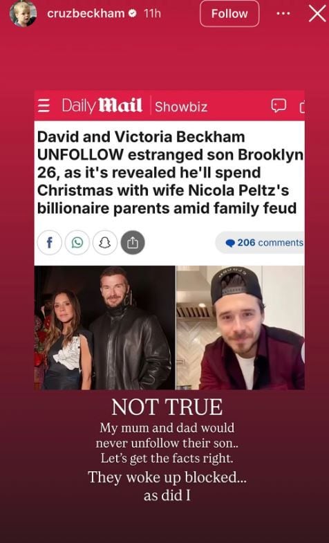 La relación entre Brooklyn y sus padres, David y Victoria, se deteriora y llega a instancias legales.