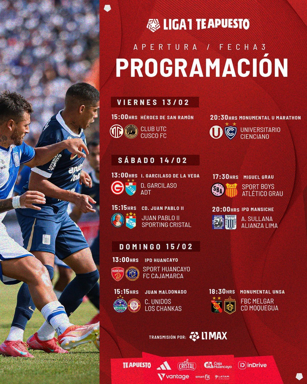 La tercera fecha del Torneo Apertura promete emocionantes partidos en Perú.