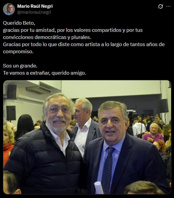 El actor Luis Brandoni falleció a los 86 años, generando múltiples homenajes en redes sociales.