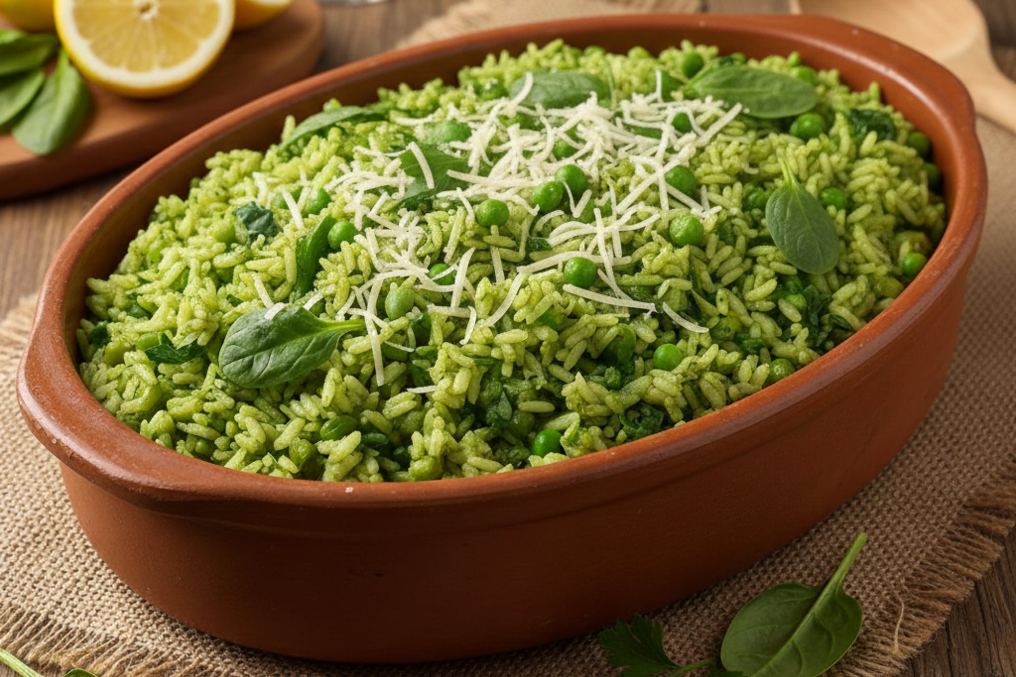 El arroz verde es una opción fresca y saludable para el verano, ideal para disfrutar frío.