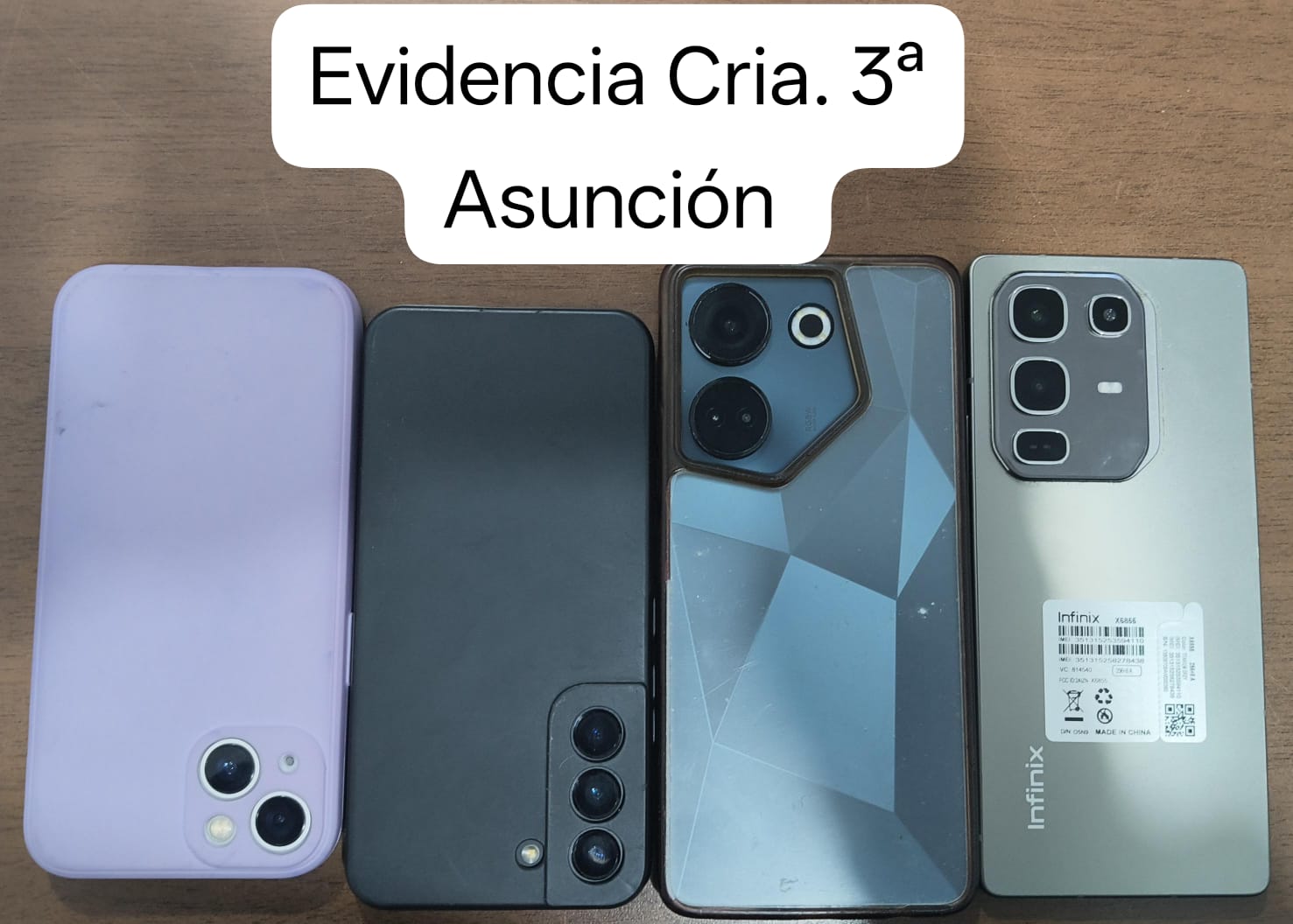 La Policía Nacional recuperó celulares robados en un asalto a un comercio en Asunción mediante geolocalización.