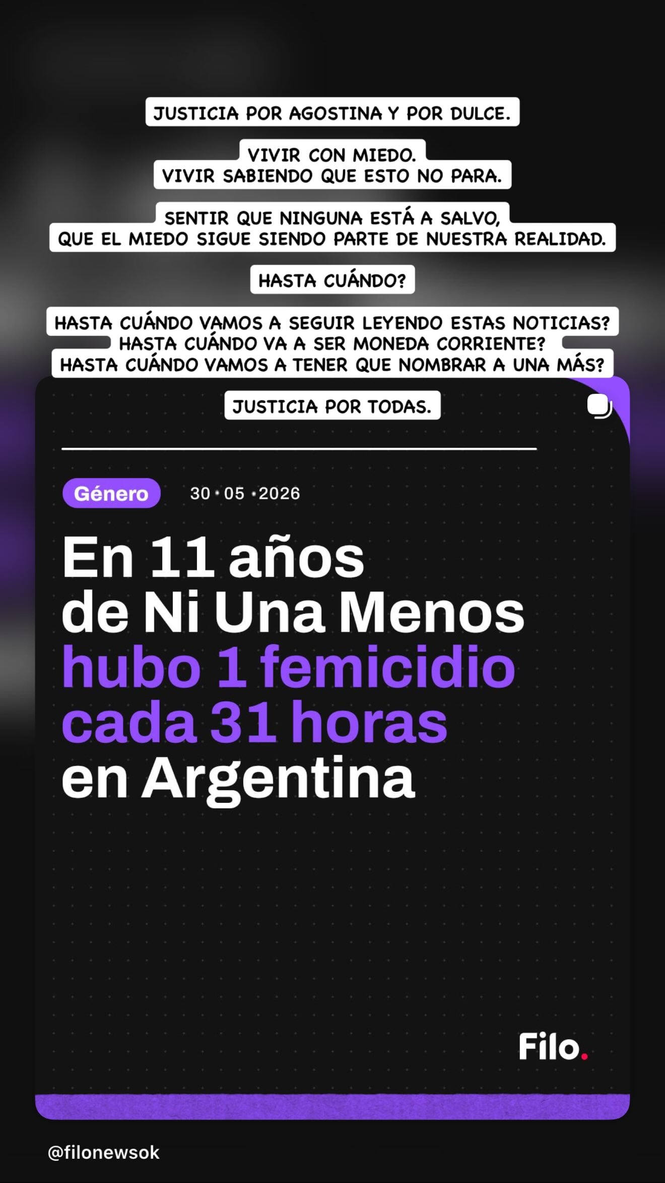 La cantante Tini Stoessel se suma al reclamo por los femicidios en Argentina tras la muerte de Agostina Vega.